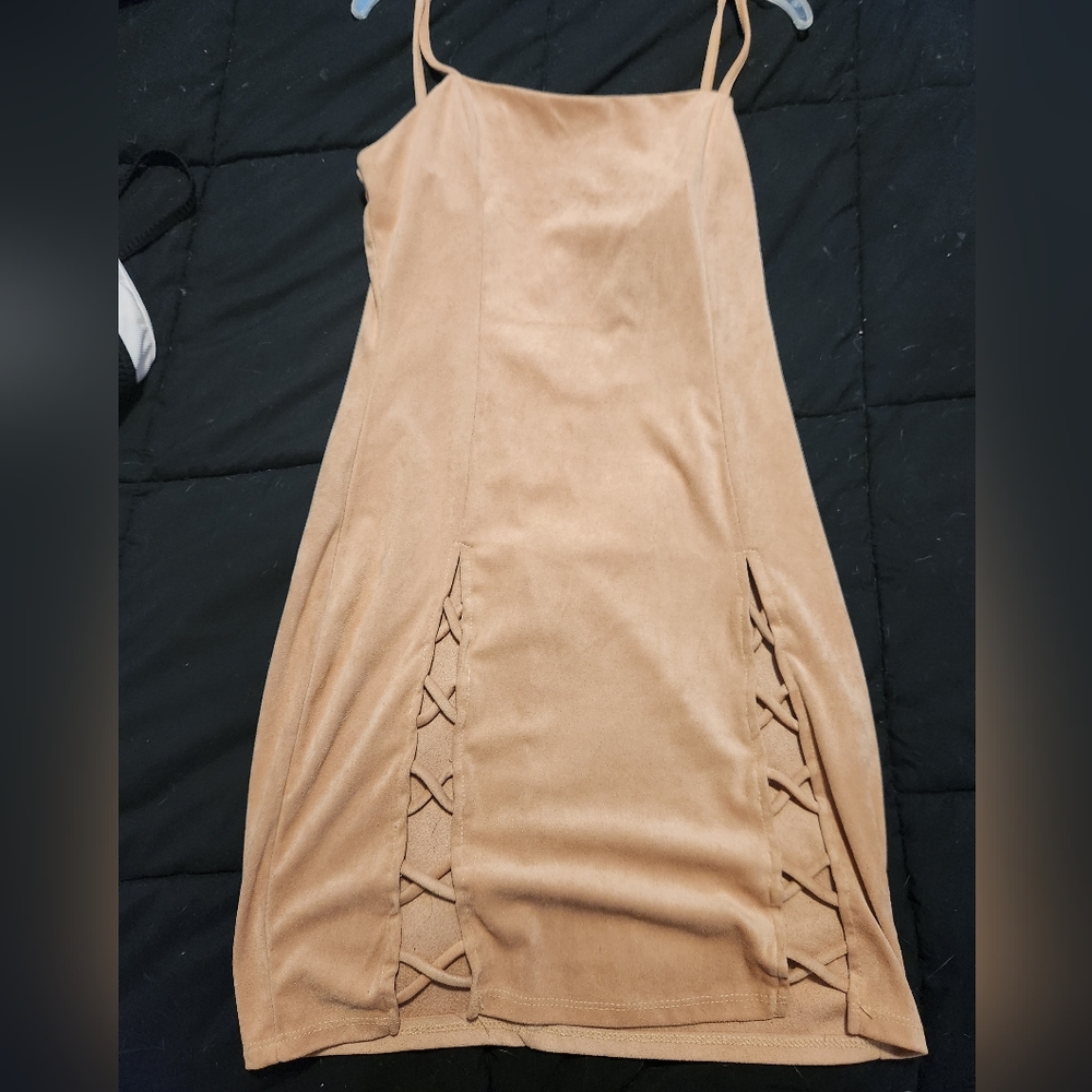 Velvet cutout dress